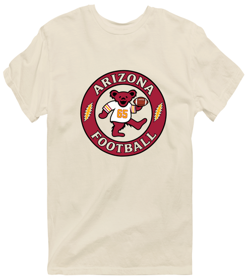 Arizona Football Dancing Bear Premium T-Shirt — Arizona Cardinals — Sand