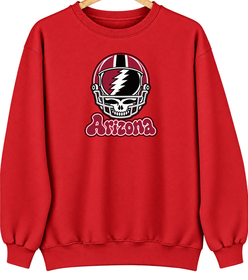 Arizona Helmet Stealie Premium Unisex Crewneck — Arizona Cardinals — Red
