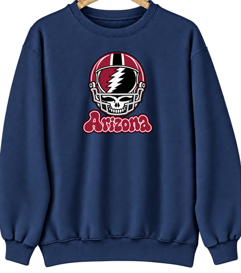 Arizona Helmet Stealie Premium Unisex Crewneck — Arizona Cardinals — Navy