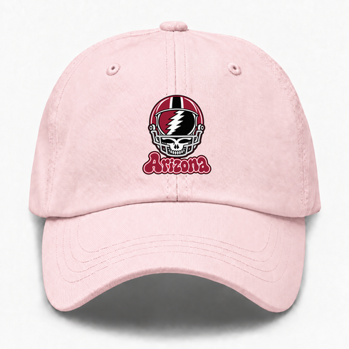 Arizona Helmet Stealie Premium Unisex Dad Hat — Arizona Cardinals — Pink