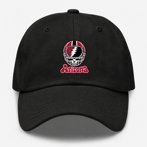 Arizona Helmet Stealie Premium Unisex Dad Hat — Arizona Cardinals — Black