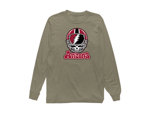 Arizona Helmet Stealie Premium Unisex Long-Sleeve — Arizona Cardinals — Sandstone