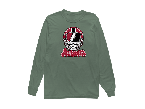 Arizona Helmet Stealie Premium Unisex Long-Sleeve — Arizona Cardinals — Light Green