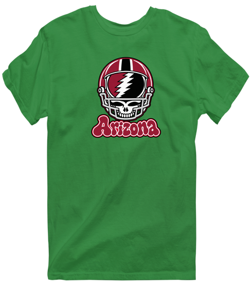 Arizona Helmet Stealie Premium Unisex T-Shirt — Arizona Cardinals — Irish Green