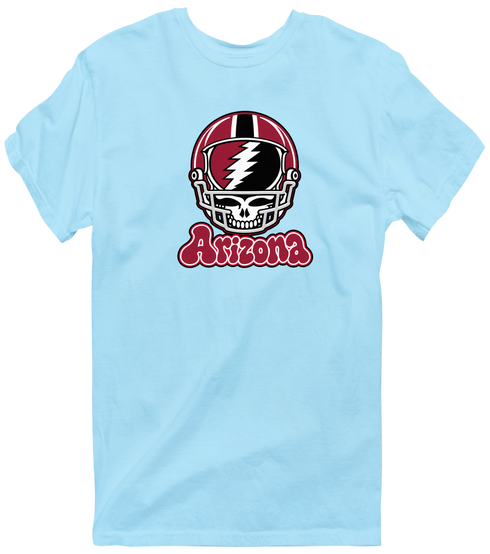Arizona Helmet Stealie Premium Unisex T-Shirt — Arizona Cardinals — Light Blue