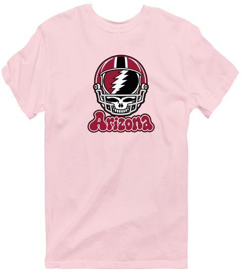 Arizona Helmet Stealie Premium Unisex T-Shirt — Arizona Cardinals — Light Pink