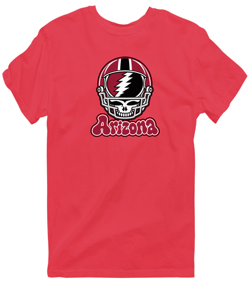 Arizona Helmet Stealie Premium Unisex T-Shirt — Arizona Cardinals — Heather Red