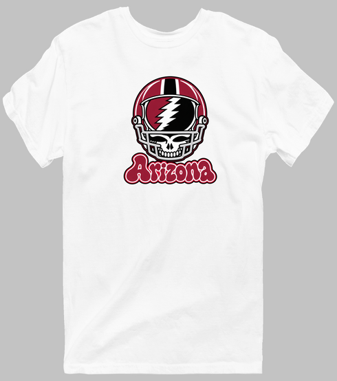 Arizona Helmet Stealie Premium Unisex T-Shirt — Arizona Cardinals — White