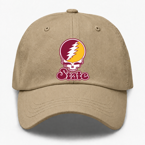 Arizona Stealie Premium Unisex Dad Hat — Design: Arizona State University — Khaki