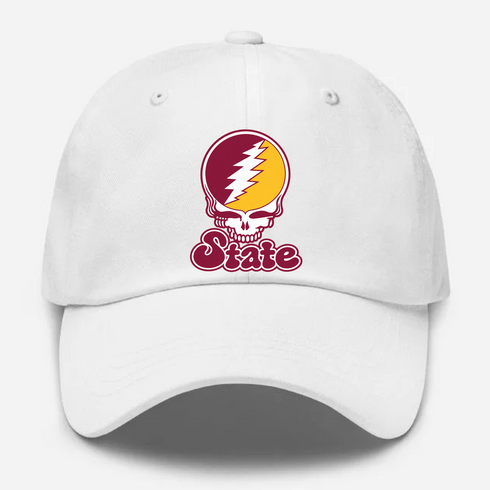 Arizona Stealie Premium Unisex Dad Hat — Design: Arizona State University — White