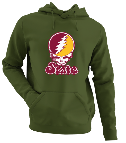 Arizona Stealie Premium Unisex Hoodie — Design: Arizona State University — Military Green