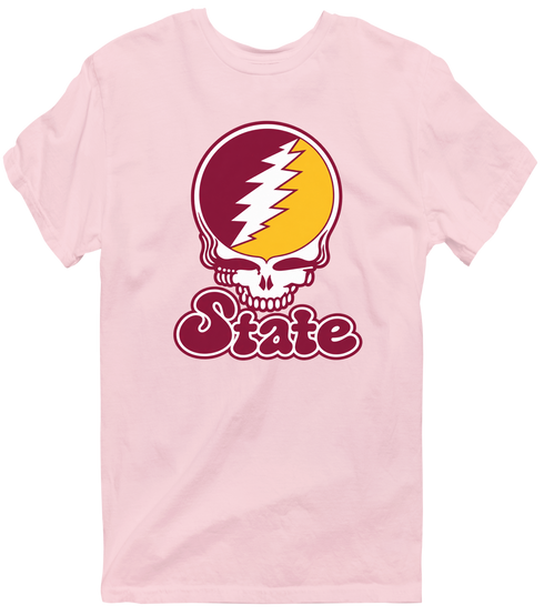 Arizona Stealie Premium Unisex T-Shirt — Design: Arizona State University — Light Pink