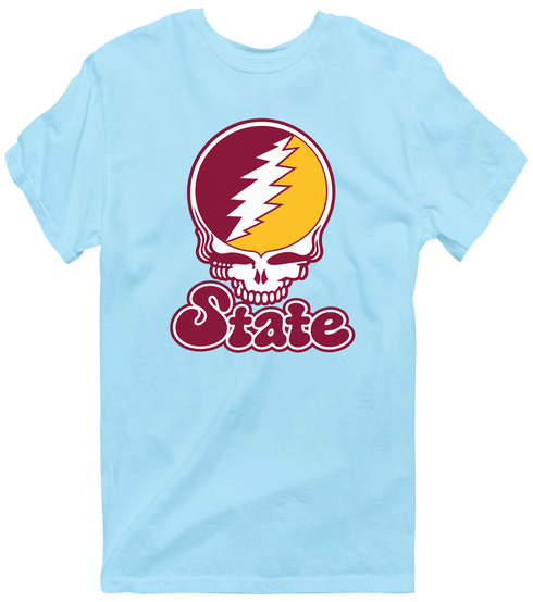Arizona Stealie Premium Unisex T-Shirt — Design: Arizona State University — Light Blue