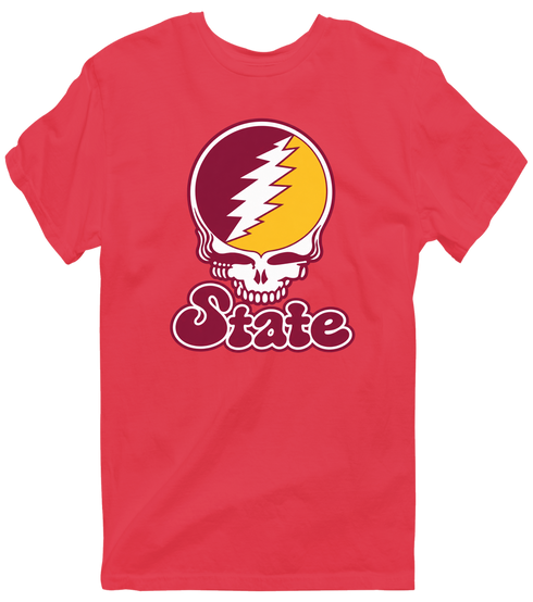 Arizona Stealie Premium Unisex T-Shirt — Design: Arizona State University — Heather Red