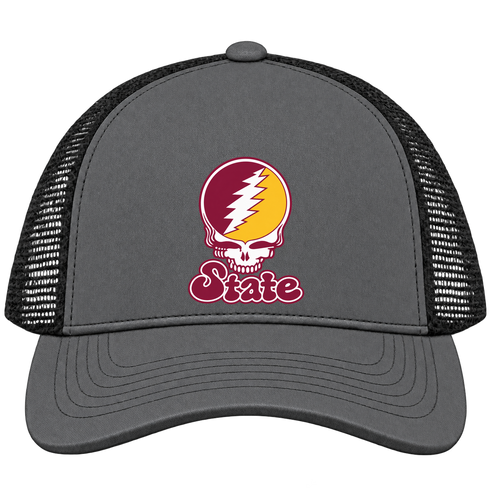 Arizona Stealie Premium Unisex Trucker Cap — Design: Arizona State University — Charcoal/Black
