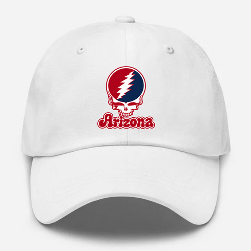 Arizona Stealie Premium Unisex Dad Hat — Design: Arizona University of — White