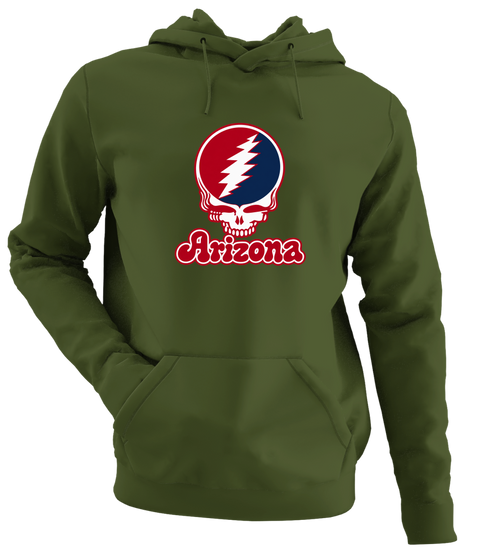 Arizona Stealie Premium Unisex Hoodie — Design: Arizona University of — Military Green