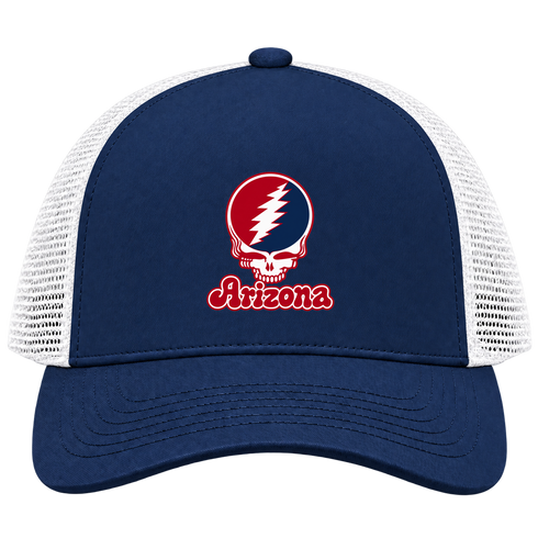 Arizona Stealie Premium Unisex Trucker Cap — Design: Arizona University of — Navy/White