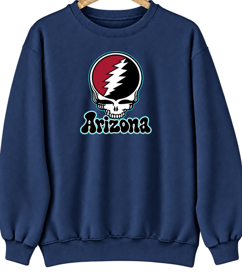 Arizona Baseball Stealie Grateful Dead Crewneck — Arizona Diamondbacks — Navy