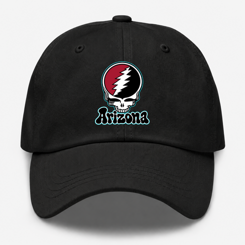 Arizona Baseball Stealie Grateful Dead Dad Hat — Arizona Diamondbacks — Black