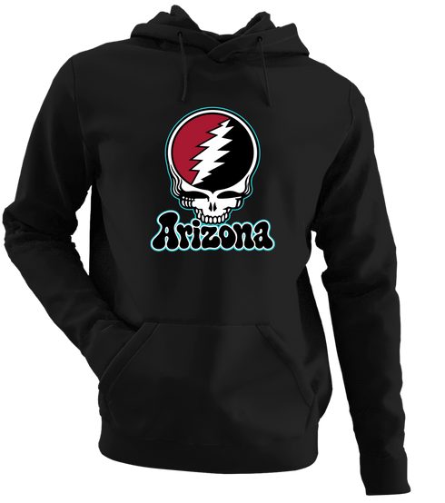 Arizona Baseball Stealie Grateful Dead Hoodie — Arizona Diamondbacks — Black