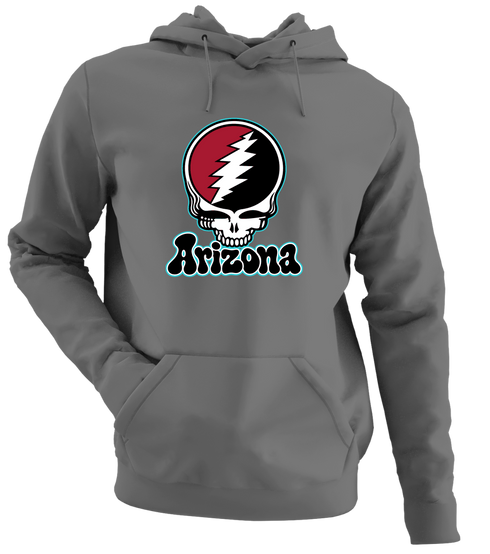 Arizona Baseball Stealie Grateful Dead Hoodie — Arizona Diamondbacks — Charcoal