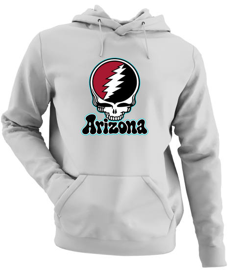 Arizona Baseball Stealie Grateful Dead Hoodie — Arizona Diamondbacks — Sport Grey