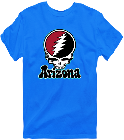 Arizona Baseball Stealie Grateful Dead T-Shirt — Arizona Diamondbacks — Royal