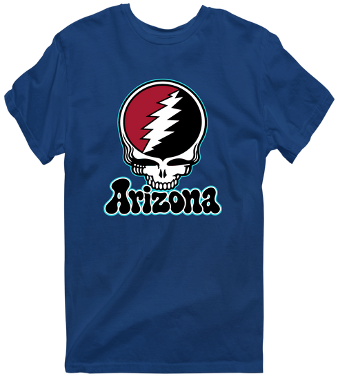 Arizona Baseball Stealie Grateful Dead T-Shirt — Arizona Diamondbacks — Navy