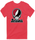 Arizona Baseball Stealie Grateful Dead T-Shirt — Arizona Diamondbacks — Heather Red