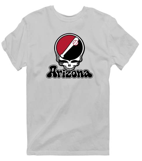 Arizona Baseball Stealie Grateful Dead T-Shirt — Arizona Diamondbacks — Sport Grey