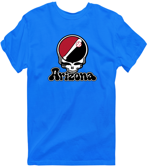 Arizona Baseball Stealie Grateful Dead T-Shirt — Arizona Diamondbacks — Royal