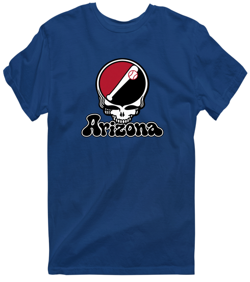 Arizona Baseball Stealie Grateful Dead T-Shirt — Arizona Diamondbacks — Navy