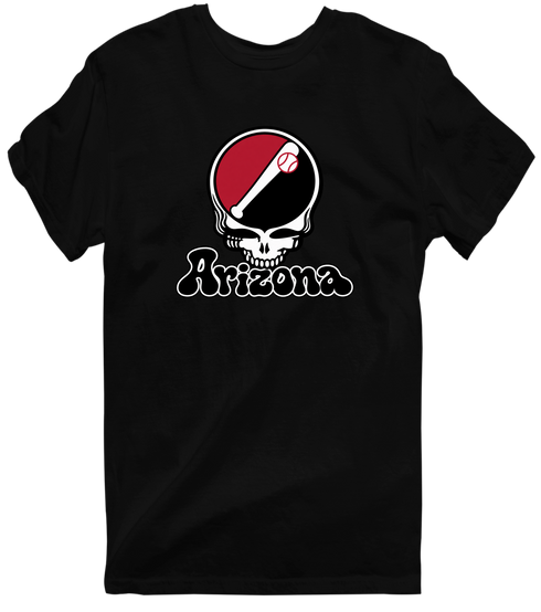 Arizona Baseball Stealie Grateful Dead T-Shirt — Arizona Diamondbacks — Black
