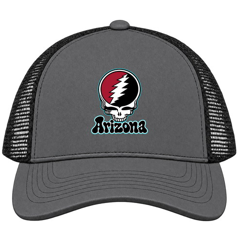 Arizona Baseball Stealie Grateful Dead Trucker Cap — Arizona Diamondbacks — Charcoal/Black