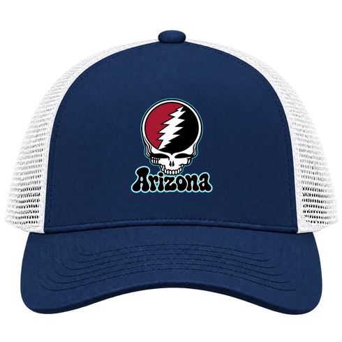 Arizona Baseball Stealie Grateful Dead Trucker Cap — Arizona Diamondbacks — Navy/White