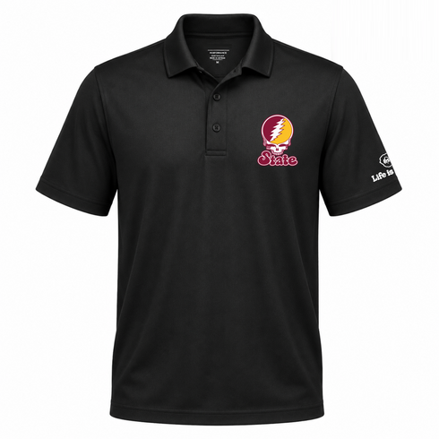 Arizona Stealie Premium Unisex Polo — Design: Arizona State University — Black
