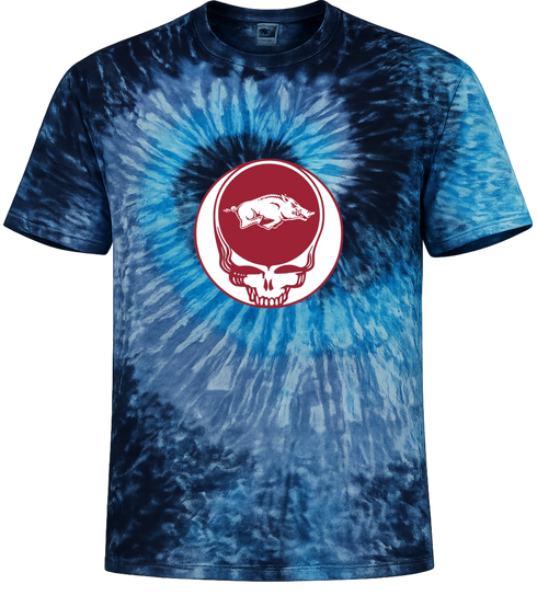 University of Arkansas Stealie Tie-Dye T-Shirt