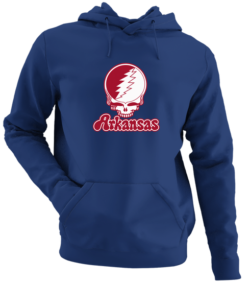 Arkansas Stealie Premium Unisex Hoodie — Design: Arkansas University of — Navy