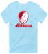 Arkansas Stealie Premium Unisex T-Shirt — Design: Arkansas University of — Light Blue