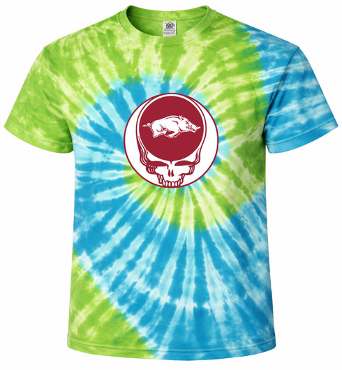 University of Arkansas Stealie Tie-Dye T-Shirt