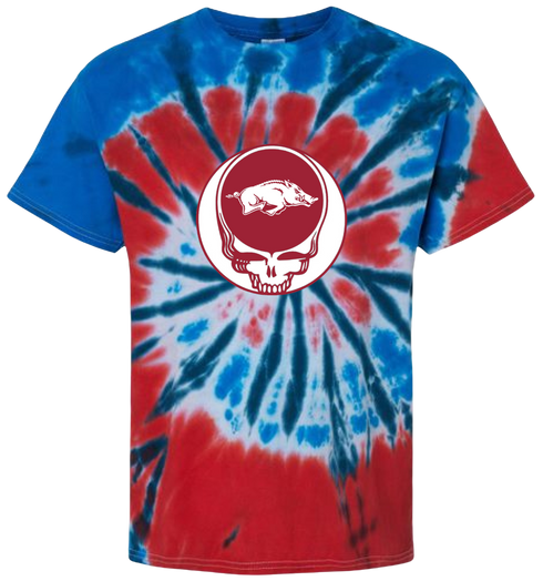 University of Arkansas Stealie Tie-Dye T-Shirt