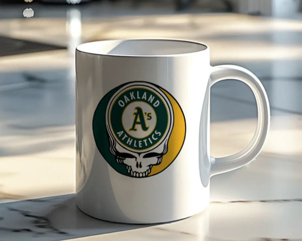 Grateful Dead - Oakland A's Stealie 15 Ounce Coffee Mug - StealieShop