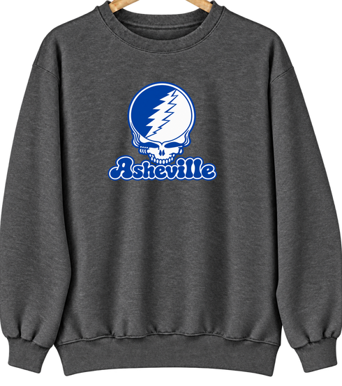 Asheville Stealie Premium Unisex Crewneck — Design: North Carolina Asheville University of — Dark Heather