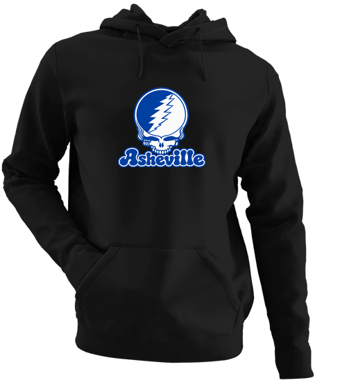 Asheville Stealie Premium Unisex Hoodie — Design: North Carolina Asheville University of — Black