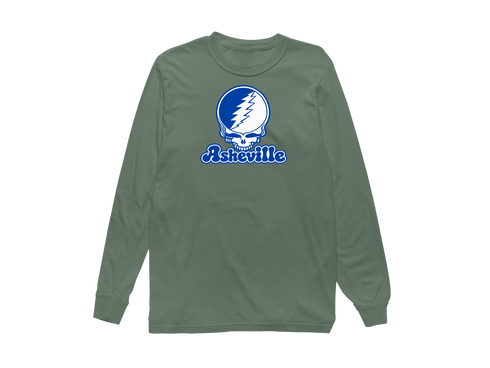 Asheville Stealie Premium Unisex Long-Sleeve — Design: North Carolina Asheville University of — Light Green