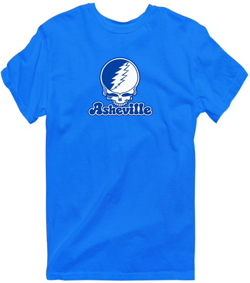 Asheville Stealie Premium Unisex T-Shirt — Design: North Carolina Asheville University of — Royal