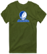 Asheville Stealie Premium Unisex T-Shirt — Design: North Carolina Asheville University of — Military Green
