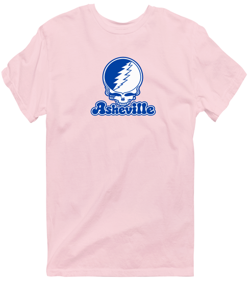 Asheville Stealie Premium Unisex T-Shirt — Design: North Carolina Asheville University of — Light Pink