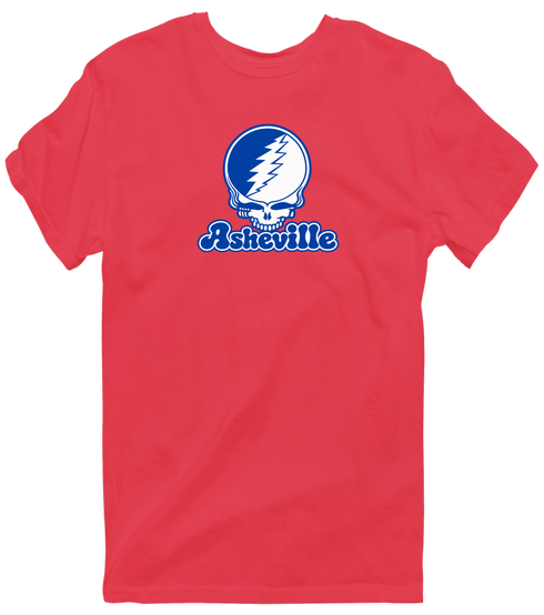 Asheville Stealie Premium Unisex T-Shirt — Design: North Carolina Asheville University of — Heather Red